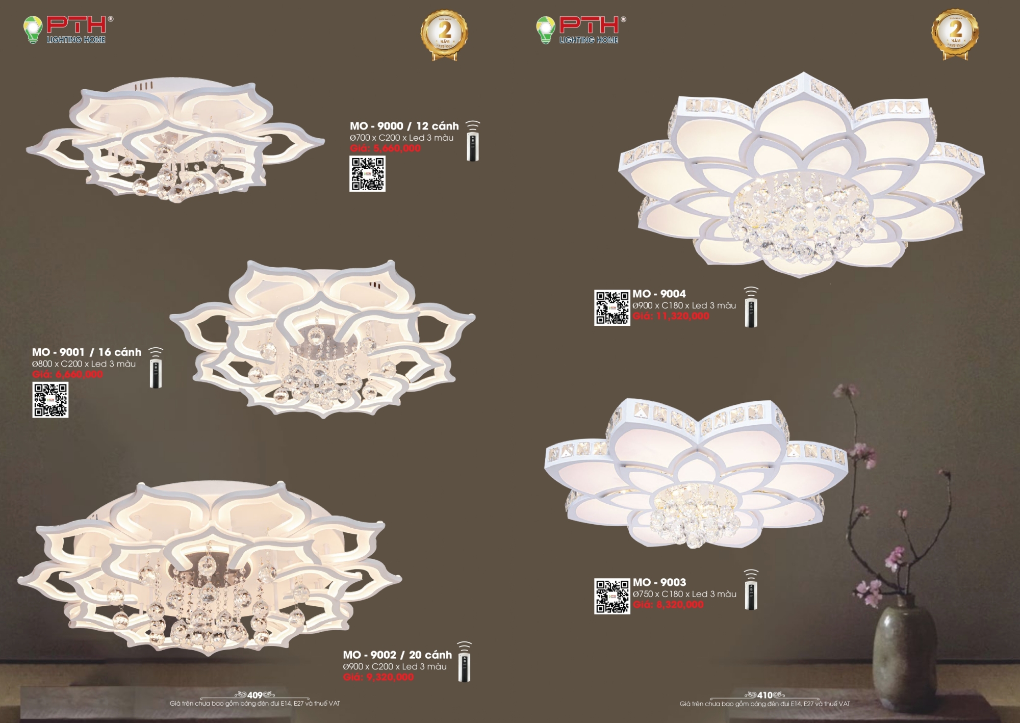 Bảng giá đèn trang trí PTH Lighting Home 2026